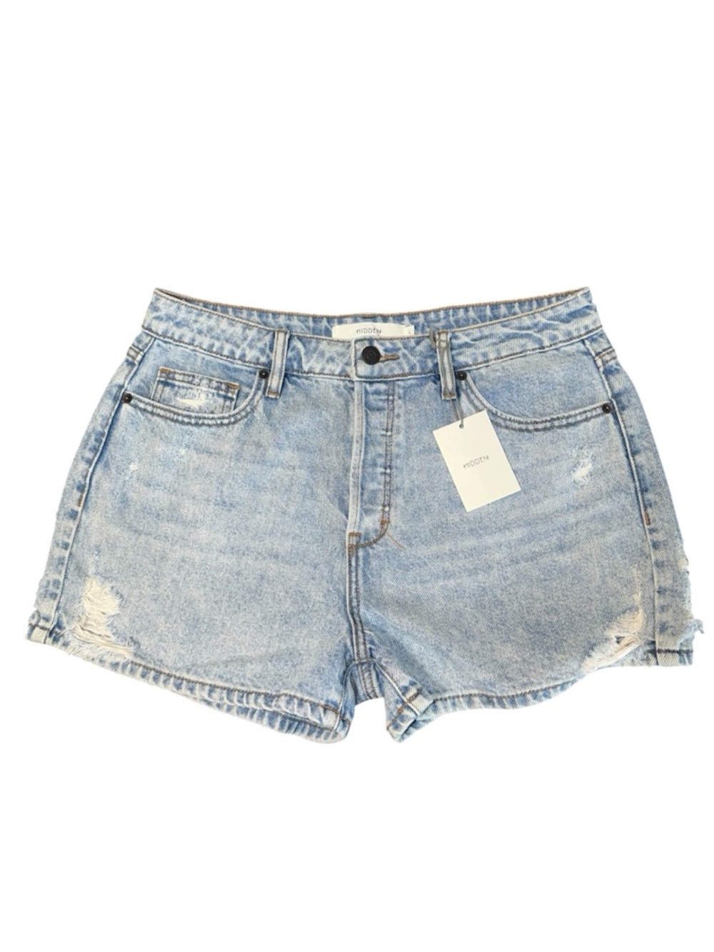 Women’s Nordstrom Light Wash Distressed Blue Jean Shorts Large